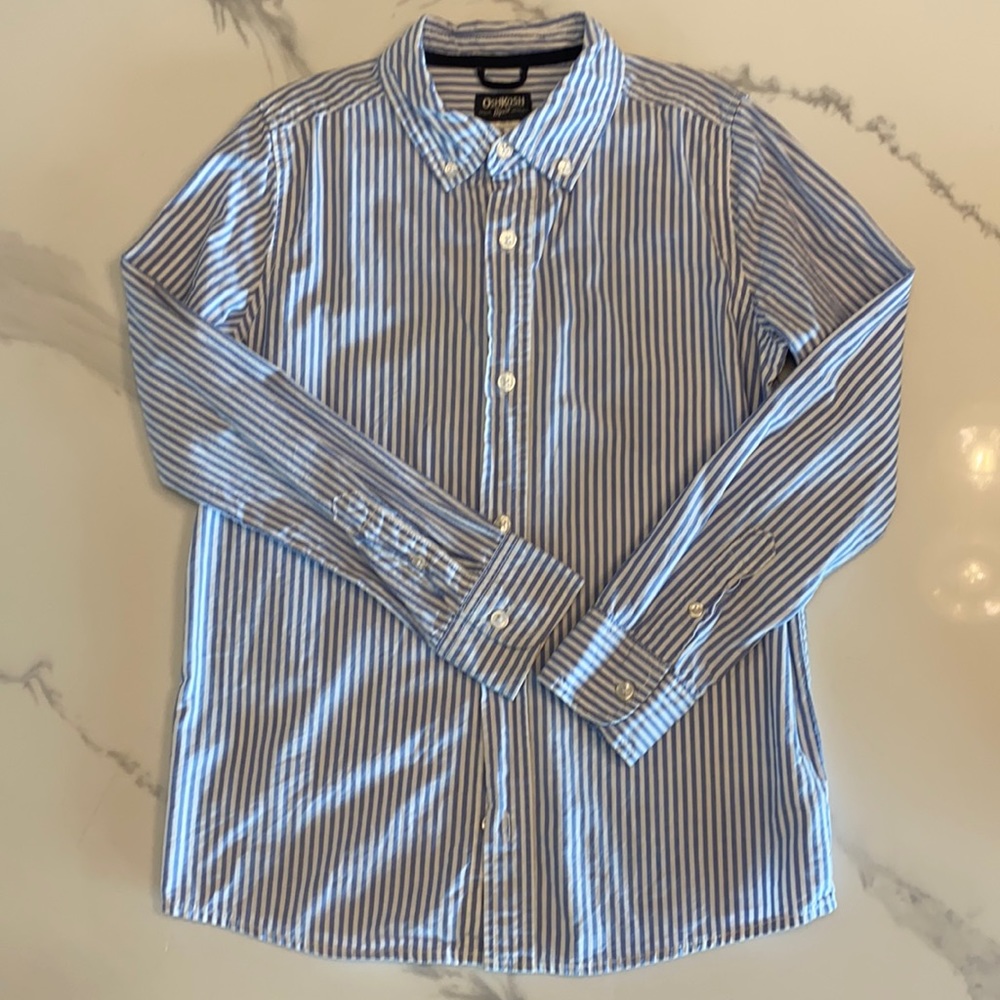 Blue white striped Oshkosh button down